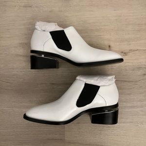 Alexander Wang white ankle boots